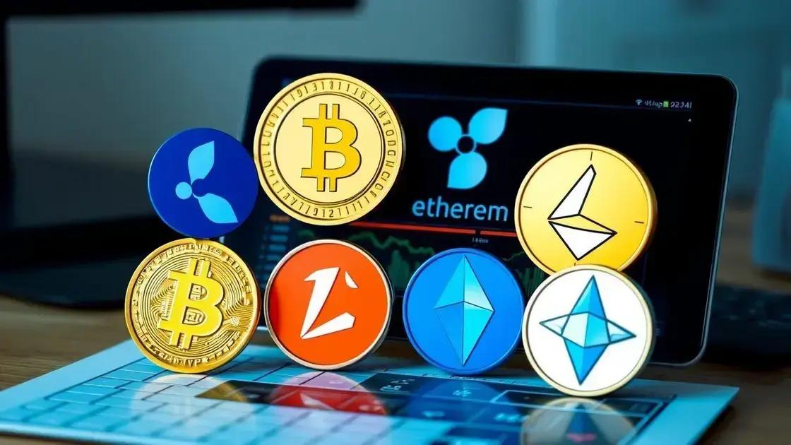 Principais criptomoedas suportadas nas carteiras